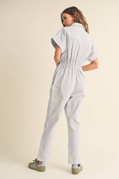 Evercado - Cotton Denim Comfy Jumpsuit