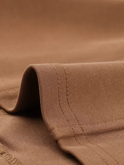 Allegra K- Notched Lapel Zipped Long Sleeve Knit Moto Jacket