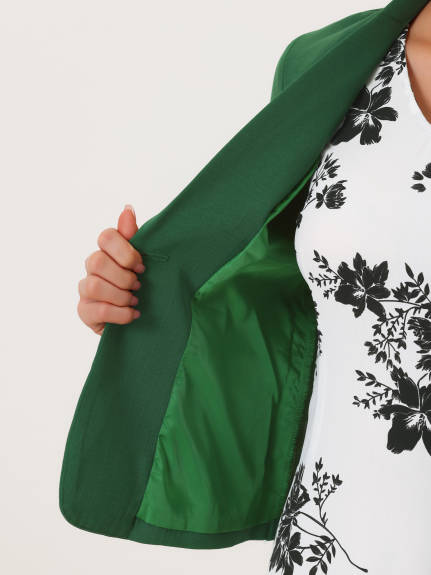 Allegra K- Ensemble de costume - Veste blazer en mousseline de soie à fleurs