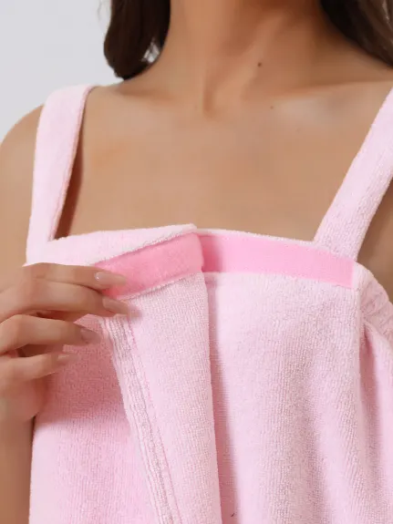 cheibear - Adjustable Closure Spa Wrap Towels Bathrobe