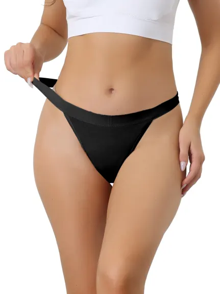 Allegra K- Leak Proof Thongs 4 Layers Medium Waist Panties