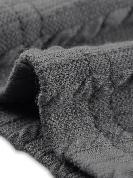 cheibear - Ribbed Knit Summer Pajamas Set