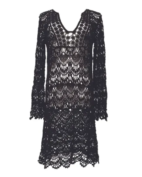 Urban Lux Resort Crochet Tunic Dress Cover Up
