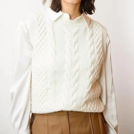Suncoo - Ivory Sweater Vest