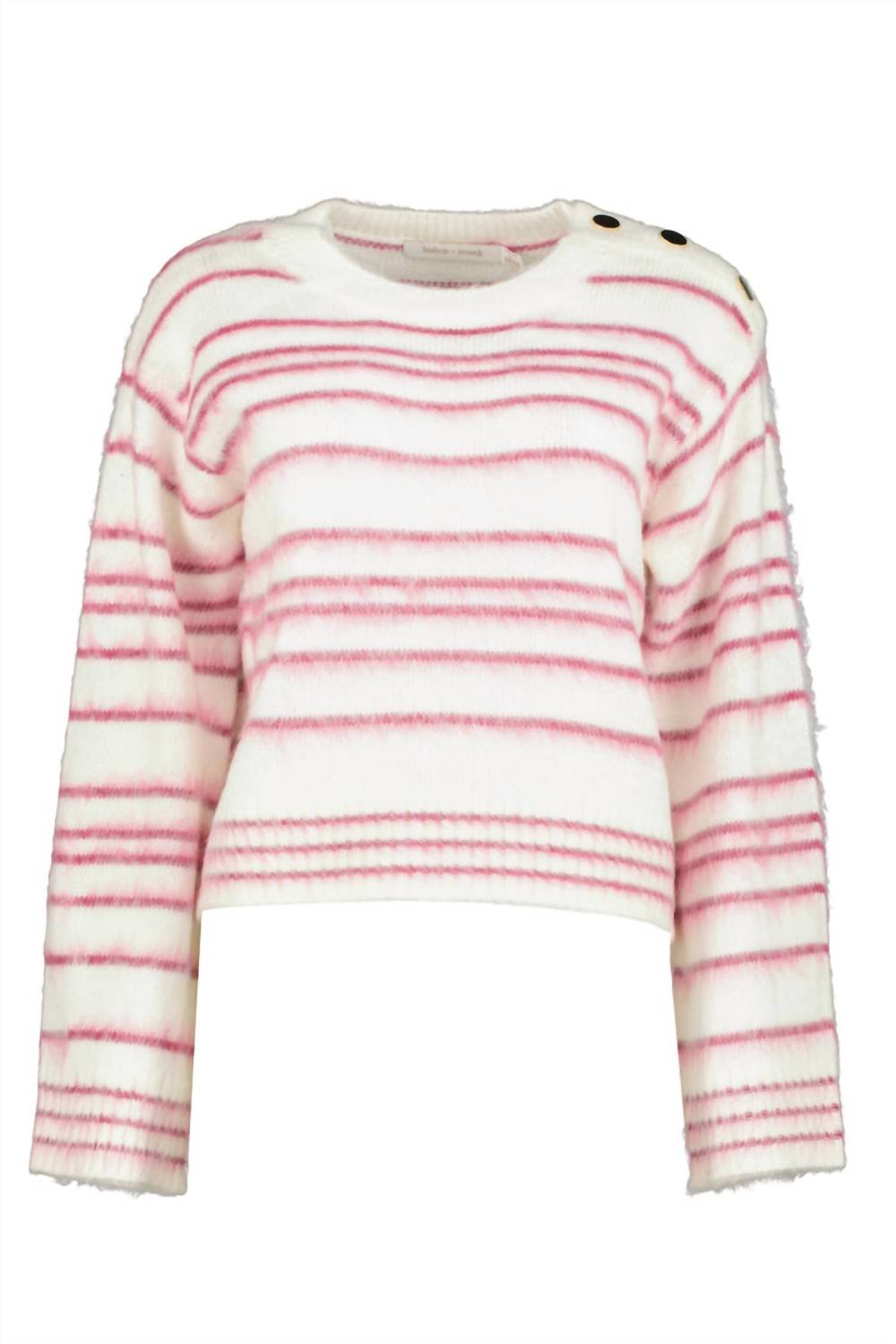 bishop + young - Noelle Stripe Fuzzy Sweater