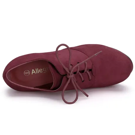 Allegra K - Platform Chunky High Heel Lace Up Booties