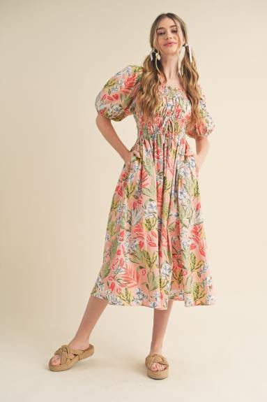 Evercado - Floral Midi Dress
