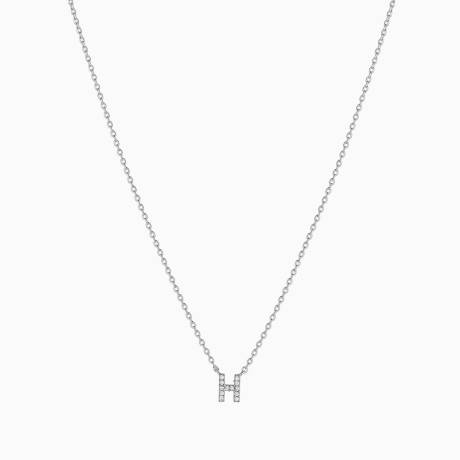 Bearfruit Jewelry - Crystal Initial Necklace - Letter H