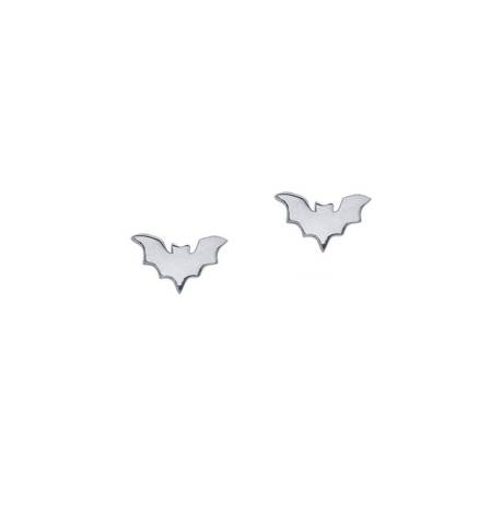 Sterling Silver Bat Stud Earrings  - Ag Sterling