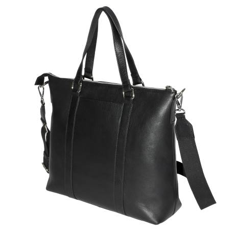 Club Rochelier Large Leather Crossbody Business Tote