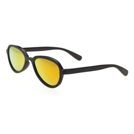 Bertha - Alexa Buffalo-Horn Polarized Sunglasses - Black/Gold
