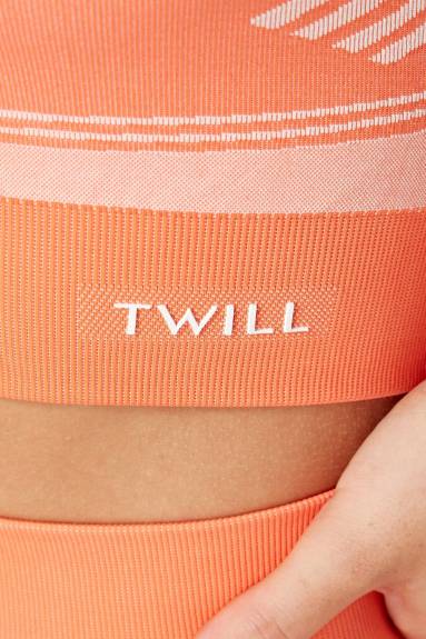 Twill Active - Recycled Colour Block Body Fit Seamless Sports Bra - Corail