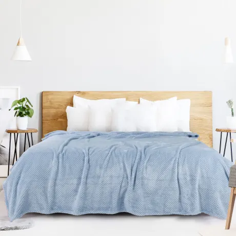 PiccoCasa- Flannel Fleece Bed Blankets (90"x108")