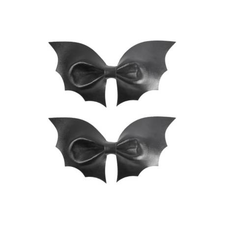 Black Bat Winged Bow Hair Clips - Set of 2 - Don't AsK
