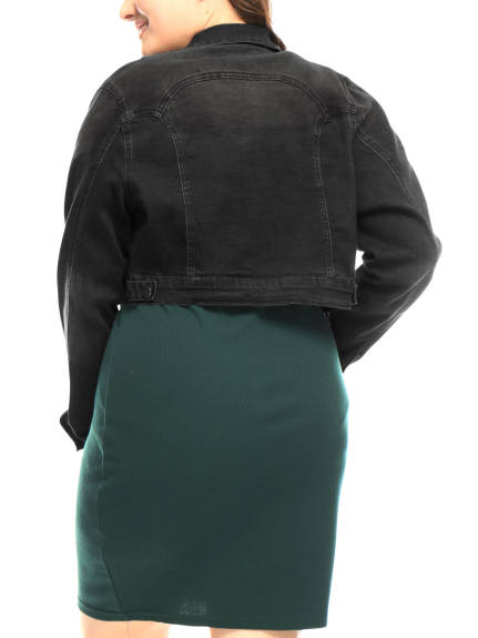 Agnes Orinda - Vestes en jean à coutures courtes boutonnées