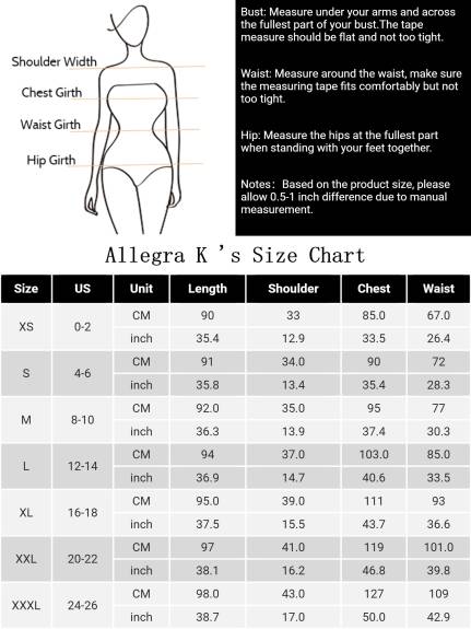 Allegra K- Elegant Puff Sleeve V Neck A-Line Dress