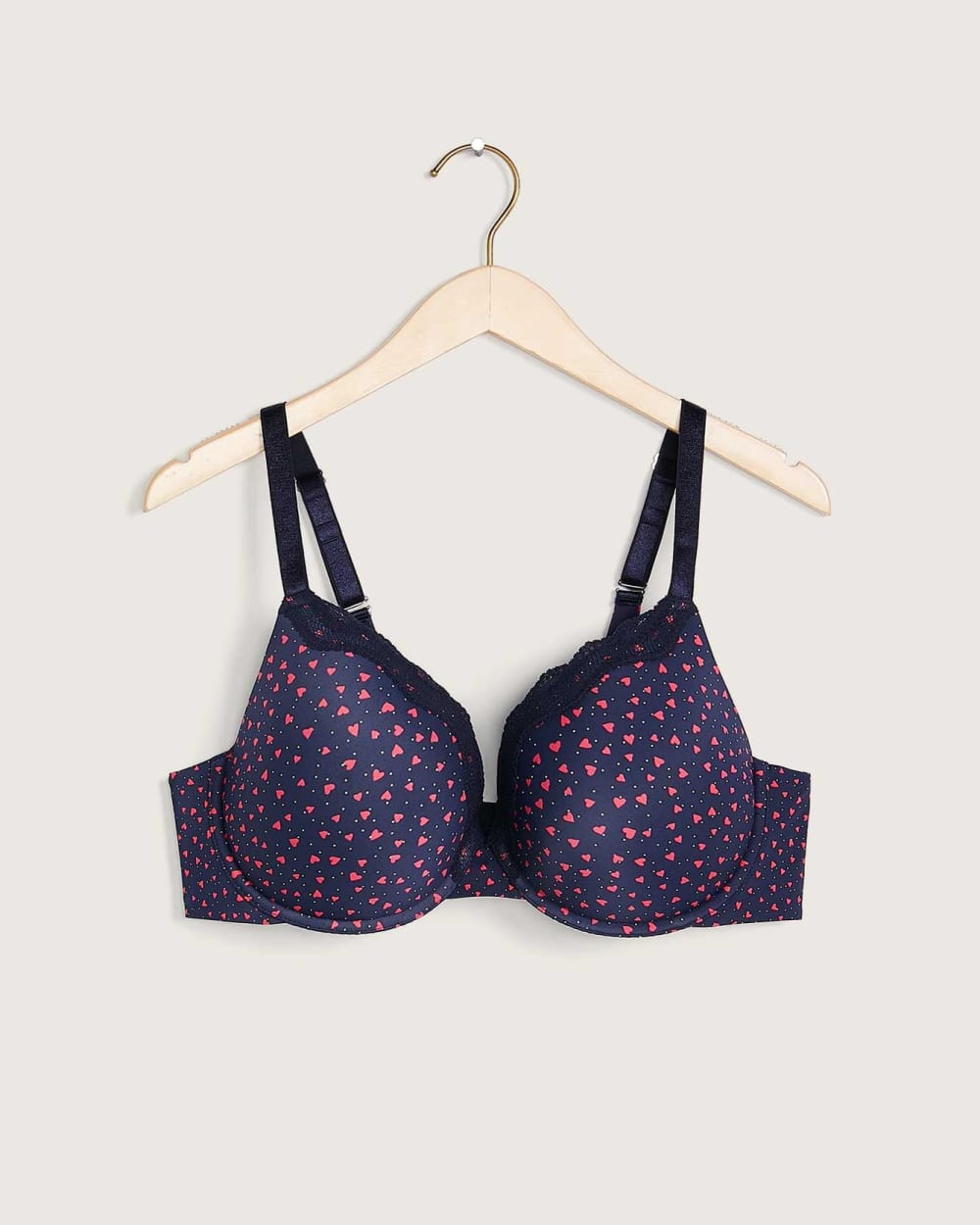 Microfiber and Lace Plunge Bra - Déesse Collection