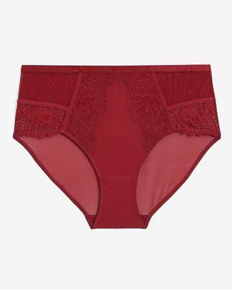 Sexy Satin Full Brief with Lace - Déesse Collection