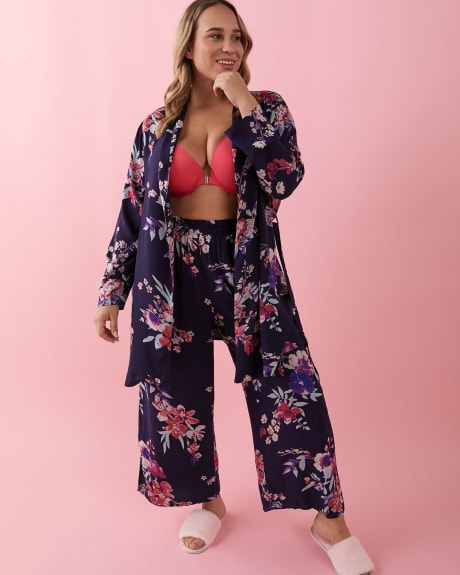 Belted Kimono Top With Shawl Collar - Déesse Collection