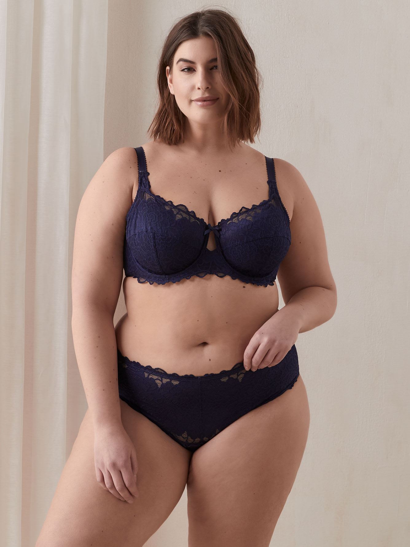 Unlined All-Over Lace Bra, G-H Cups - Déesse Collection