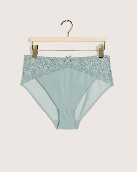 High-Cut Brief With Lace Front - Déesse Collection