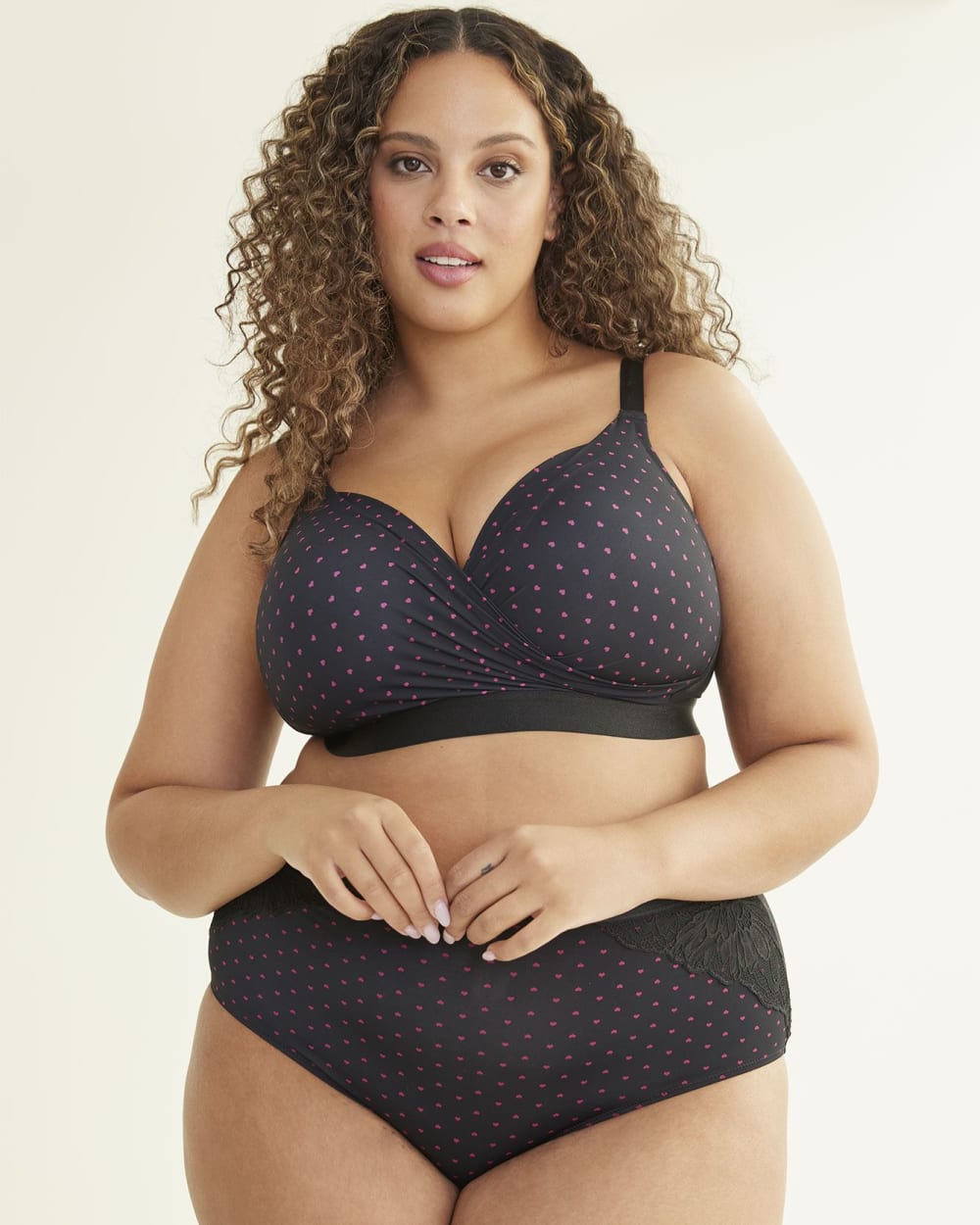 Padded Wireless Lounge Bra with All-Over Print- Déesse Collection