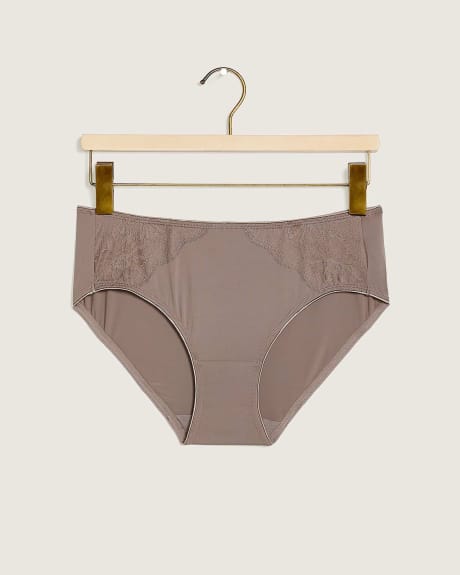 Microfiber Hipster Brief With Lace - Déesse Collection