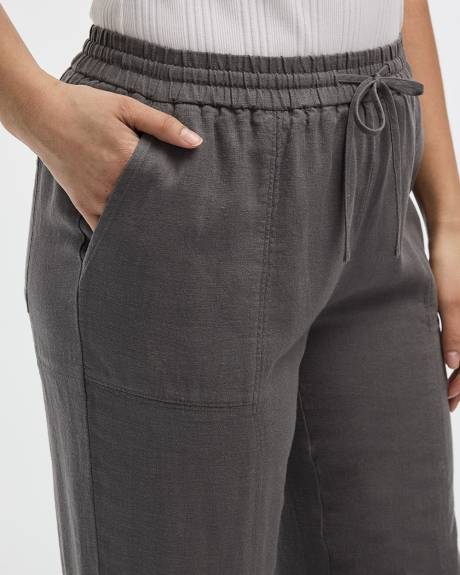 Pantalon jogger en mélange de lin