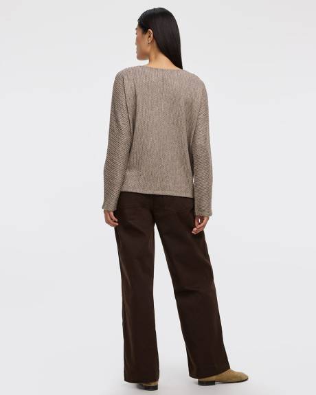 Haut à col bateau et manches longues