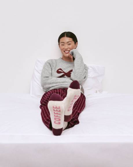 Winter Socks with Quote