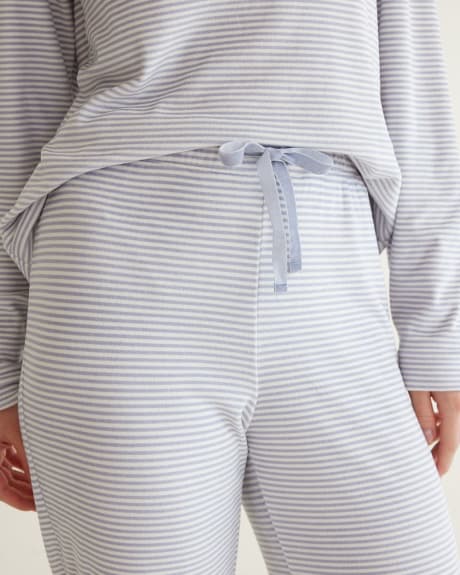 Straight-Leg Ultra-Soft Velvet Pyjama Pant - R Line