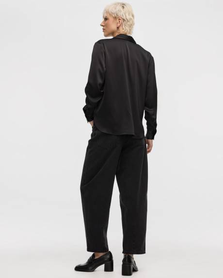 Satin Long-Sleeve Shirt