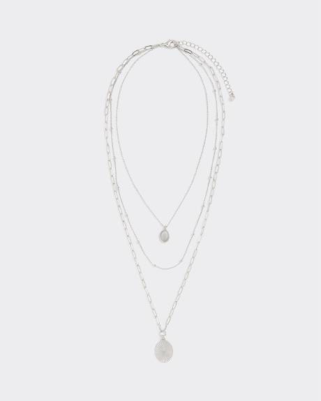 Collier à chaînes multiples avec billes