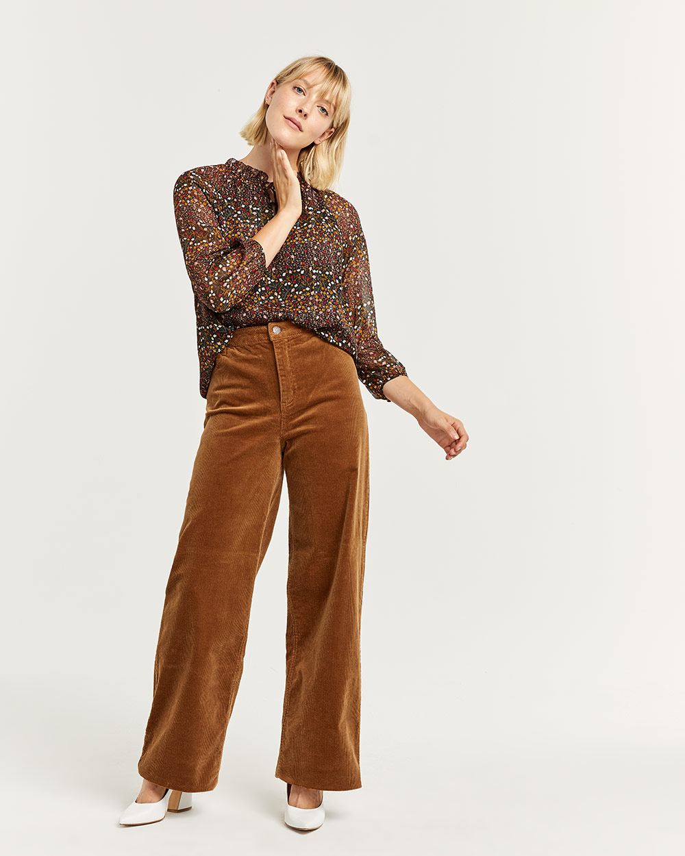 corduroy high waist pants