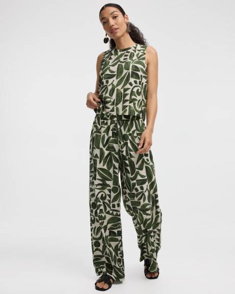 Wide-Leg High-Rise Pull-On Pant - Tall