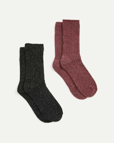 2-Pack Knit Boot Socks