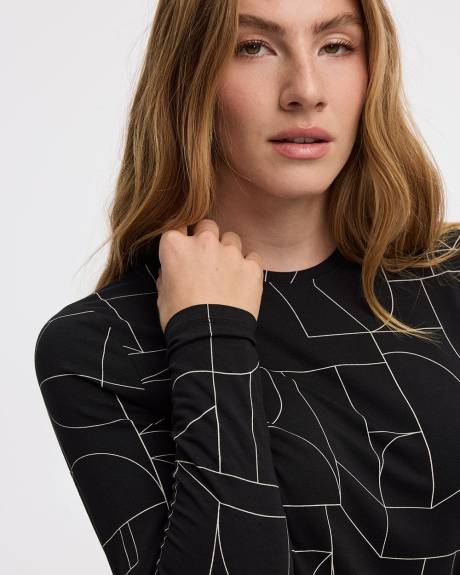 T-shirt à manches longues et col rond