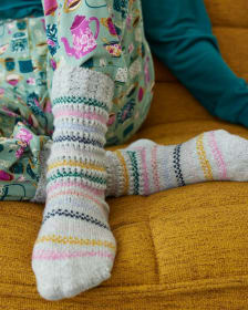 Socks with Striped Pattern