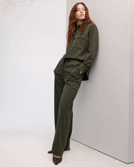 Wide-Leg High-Rise Pull-On Pant - The Timeless