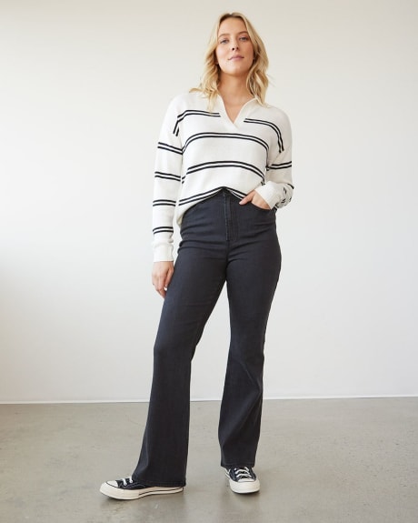 Super High-Rise Wash Jean with Flare Leg