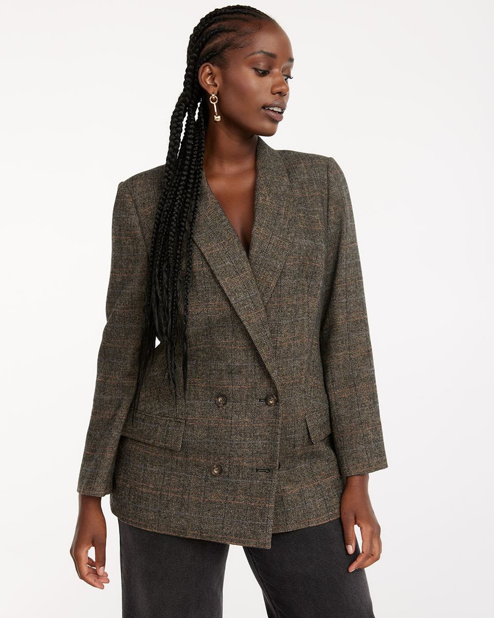 Loose Double-Breasted Blazer