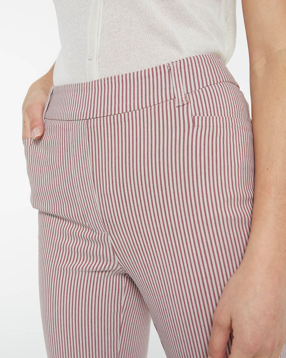 Striped High Rise Slim Leg Capri Pant The Iconic - Petite