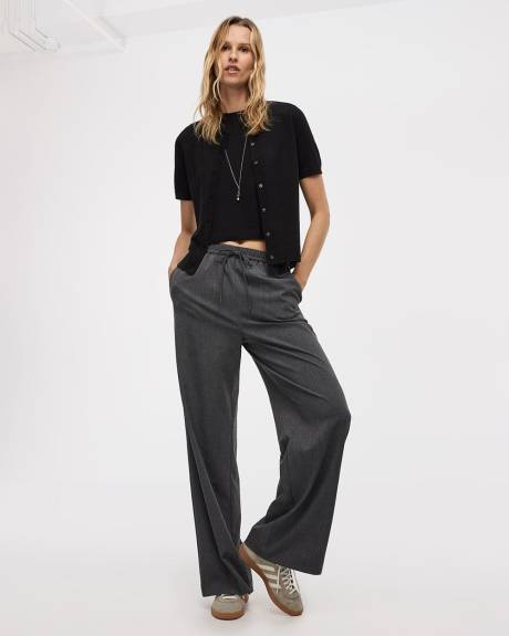 Cardigan boutonné à manches courtes