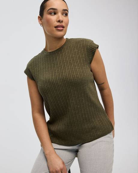 T-shirt à manches très courtes et col rond