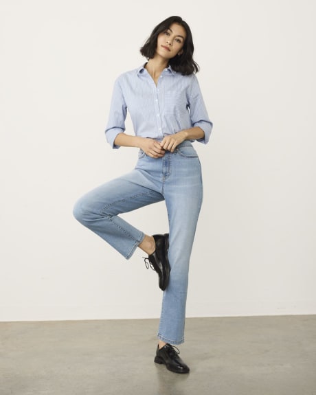 Super High-Rise Light Wash Ankle Jean with Straight Leg - Tall