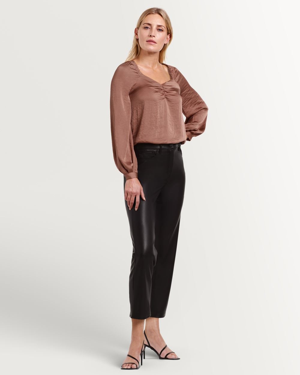 Puff Sleeve Blouse with Ruched Details