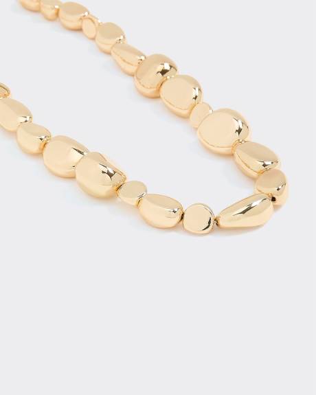 Short Necklace with Pebbled Beads