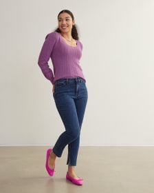 Skinny-Leg Super High-Rise Ankle Jean