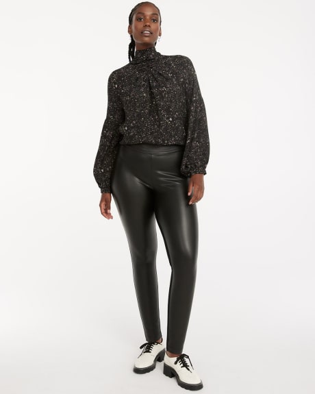 High-Rise Leggings with Vegan Leather Front, The 365 Edition