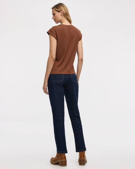 T-shirt à manches très courtes et col rond